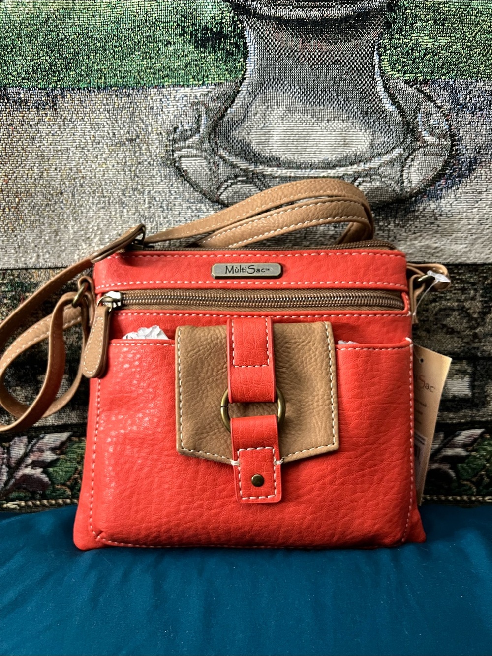 MultiSac Orange Crush/Hazelnut Morgan mini crossbody